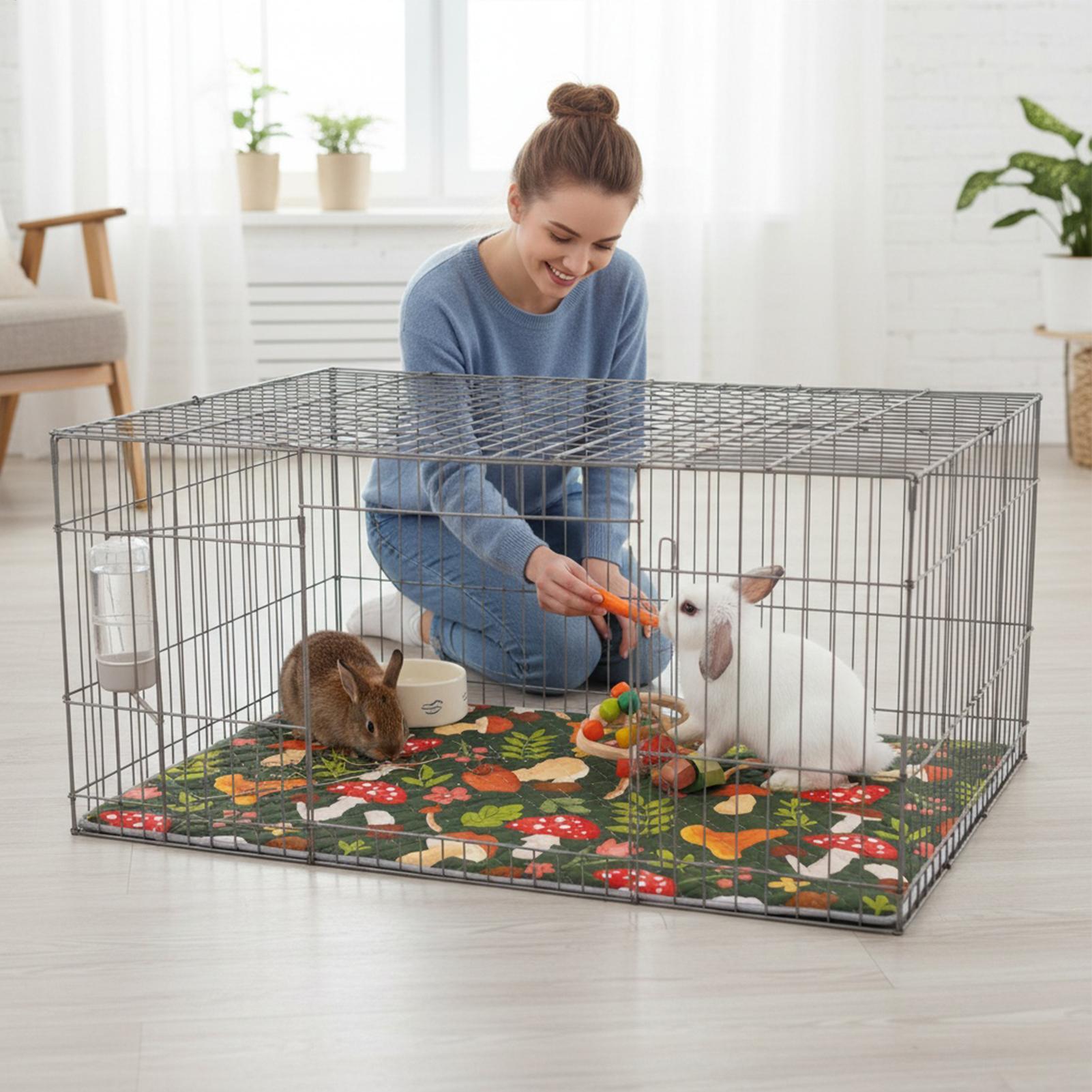 Hedgehog Bedding Liner - แผ่นรองกรงสัตว์เลี้ยงแบบซักได้ ดูดซับดี สำหรับสัตว์เลี้ยงขนาดเล็ก เช่น กระต่าย แฮมสเตอร์