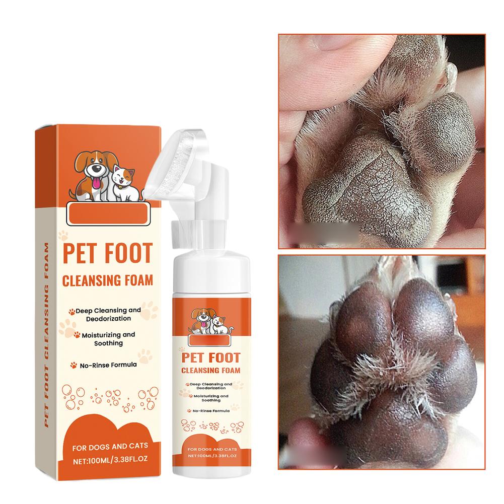 Dog Paw Cleaner - โฟมทำความสะอาดเท้าสัตว์เลี้ยง สูตรอ่อนโยน สำหรับทำความสะอาดเท้าและหู ขจัดคราบขี้หู คราบสิ่งสกปรก และกลิ่นไม่พึงประสงค์