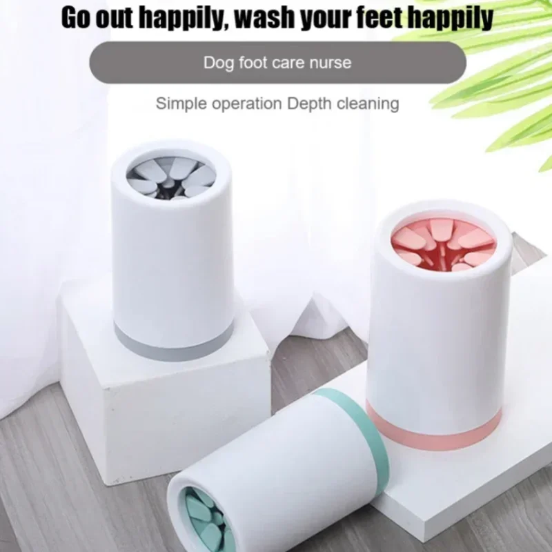Dog Paw Cleaner - ที่ล้างเท้าสัตว์เลี้ยงอัตโนมัติถ้วยซิลิโคนขาตั้งเฟอร์นิเจอร์นุ่มทำความสะอาดเท้าแมวถ้วยทำความสะอาดเท้าสุนัขทำความสะอาดเท้าอย่างรวดเร็วด้วยตนเอง