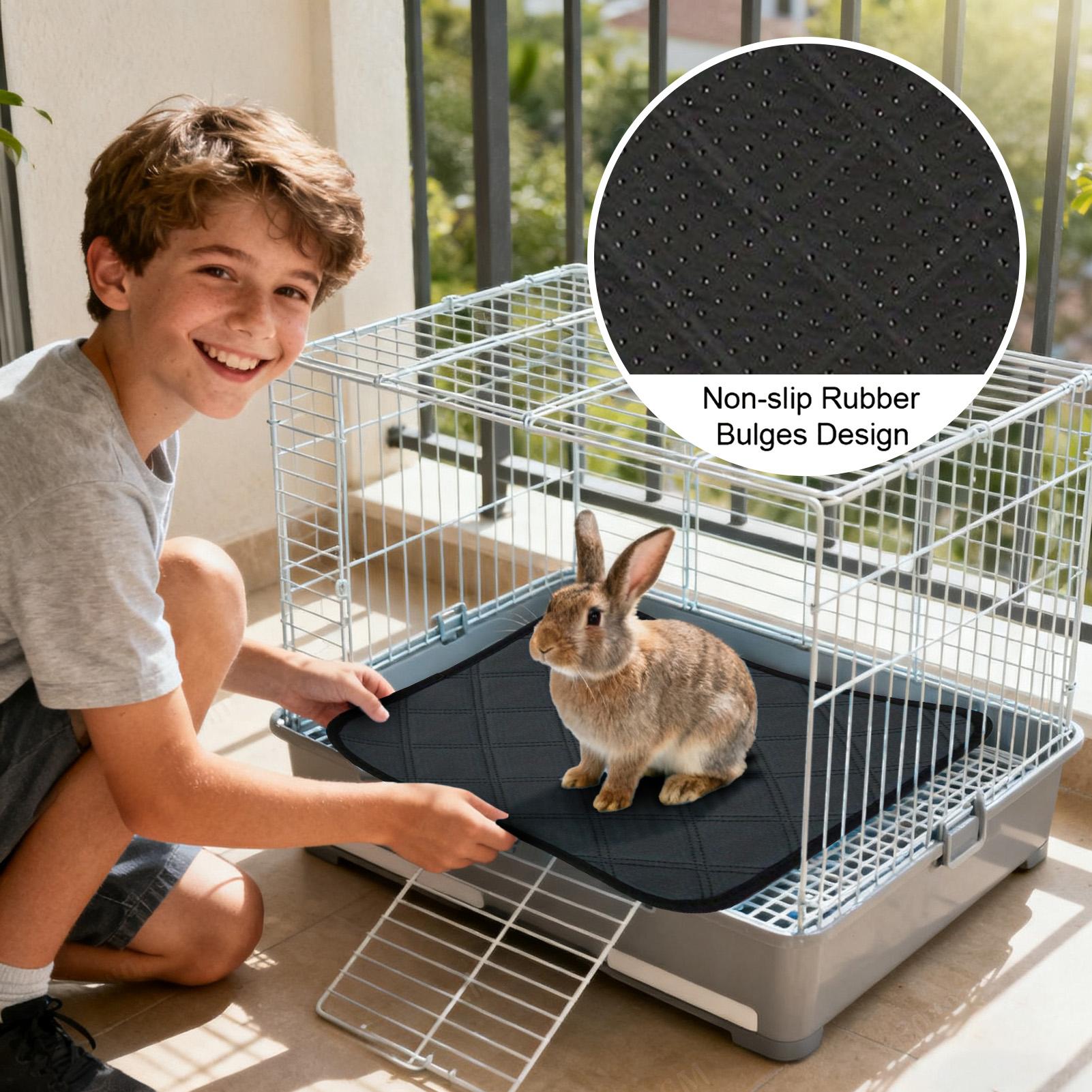 Hedgehog Bedding Liner - แผ่นรองกรงกระต่าย 4 ชิ้น แผ่นรองซับซึม ซักได้ สำหรับสัตว์เลี้ยงขนาดเล็ก