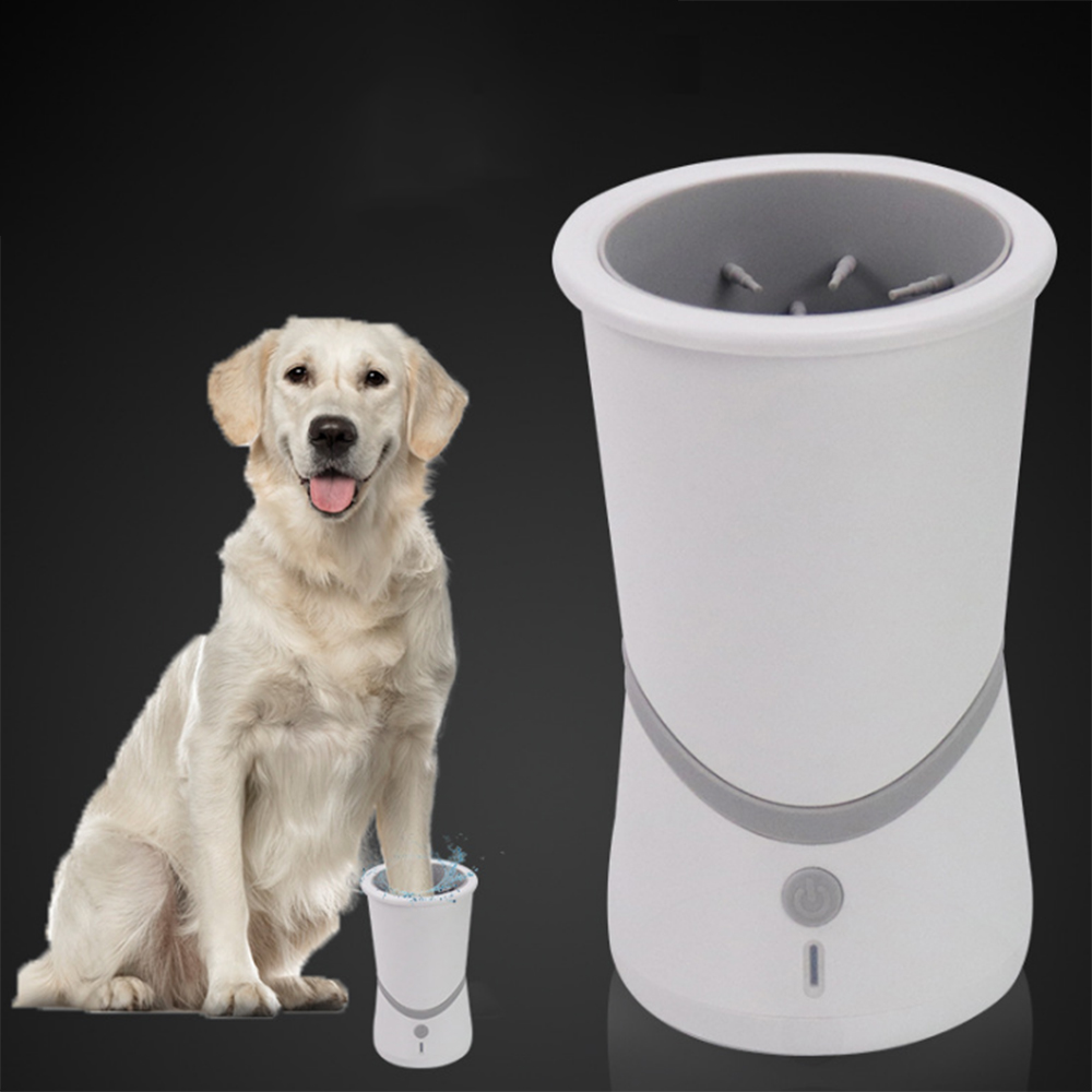 Dog Paw Cleaner - เครื่องทำความสะอาดอุ้งเท้าสัตว์เลี้ยงอัตโนมัติ แบบถ้วย ไฟฟ้า สำหรับสุนัขและแมว พร้อมแปรงนวด ล้างเท้า