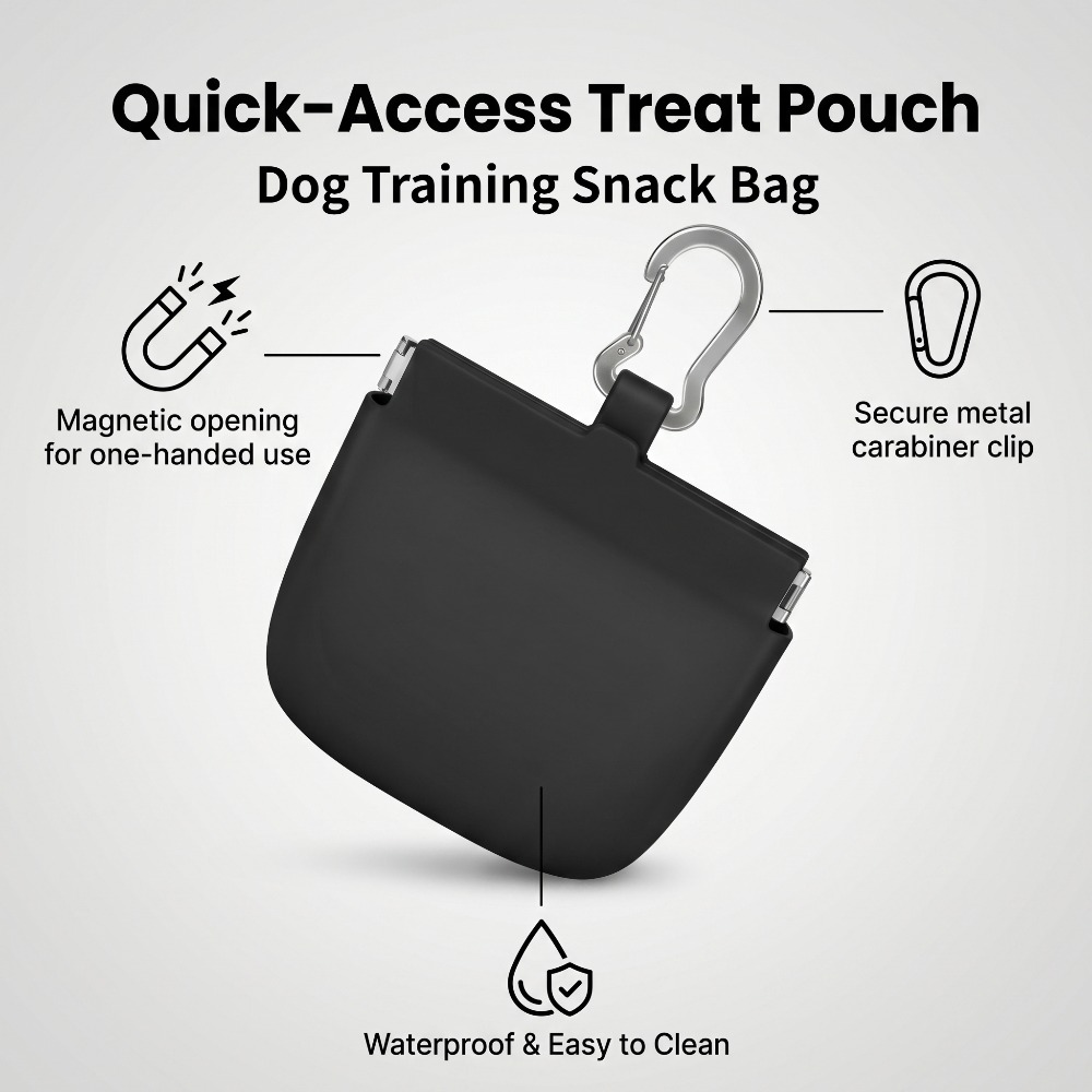 Pet Supplies Rewards - กระเป๋าคาดเอวสำหรับฝึกสุนัข กันน้ำ ทำจากซิลิโคน ใส่ขนมสุนัข พกพาสะดวก ใช้สำหรับฝึกเดิน