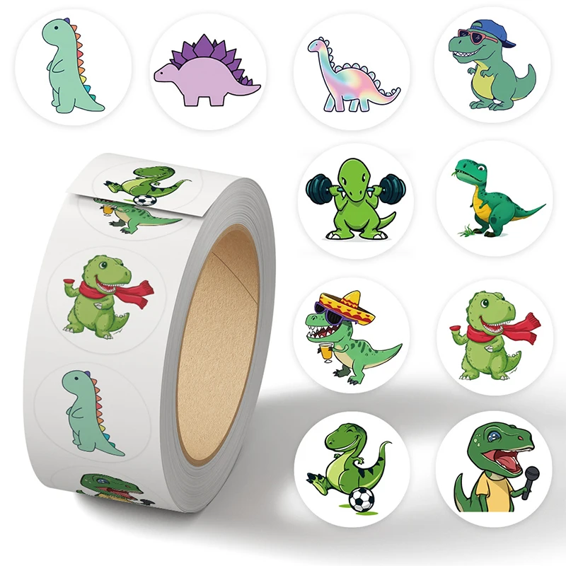 Pet Supplies Rewards - 500PCS การ์ตูนไดโนเสาร์สติกเกอร์อุปกรณ์การเรียนเด็กการเรียนรู้รางวัลสติ๊กเกอร์ DIY กีตาร์หมวกกันน็อคถ้วยน้ำแล็ปท็อปสติ๊กเกอร์ของเล่น