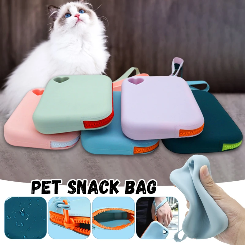 Pet Supplies Rewards - กระเป๋าใส่ขนมสุนัขซิลิโคน sunorchid กระเป๋าใส่ขนมสัตว์เลี้ยงแบบพกพาสำหรับเดินทาง กระเป๋าฝึกสัตว์เลี้ยง กระเป๋าใส่อาหารสำหรับเดินเล่น กระเป๋าเก็บรางวัลอาหารสัตว์เลี้ยง