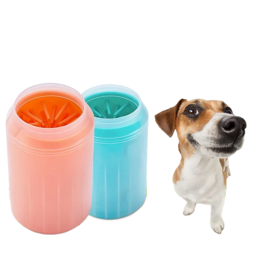Dog Paw Cleaner - ถ้วยทำความสะอาดอุ้งเท้าสุนัข ซิลิโคนนุ่ม หวีทำความสะอาดอุ้งเท้าแบบพกพา สำหรับใช้กลางแจ้ง แปรงทำความสะอาดอุ้งเท้า ล้างทำความสะอาดอุ้งเท้าได้อย่างรวดเร็ว