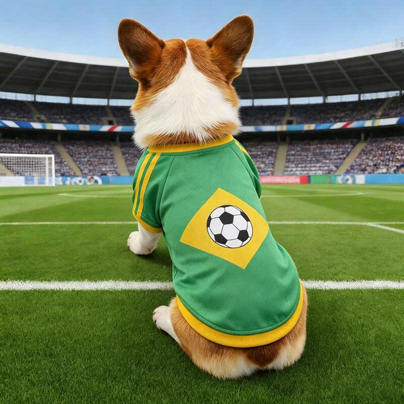 เสื้อผ้าสุนัขลายฟุตบอล ผ้าฝ้าย - Pet Supplies Jersey บทวิจารณ์และราคา