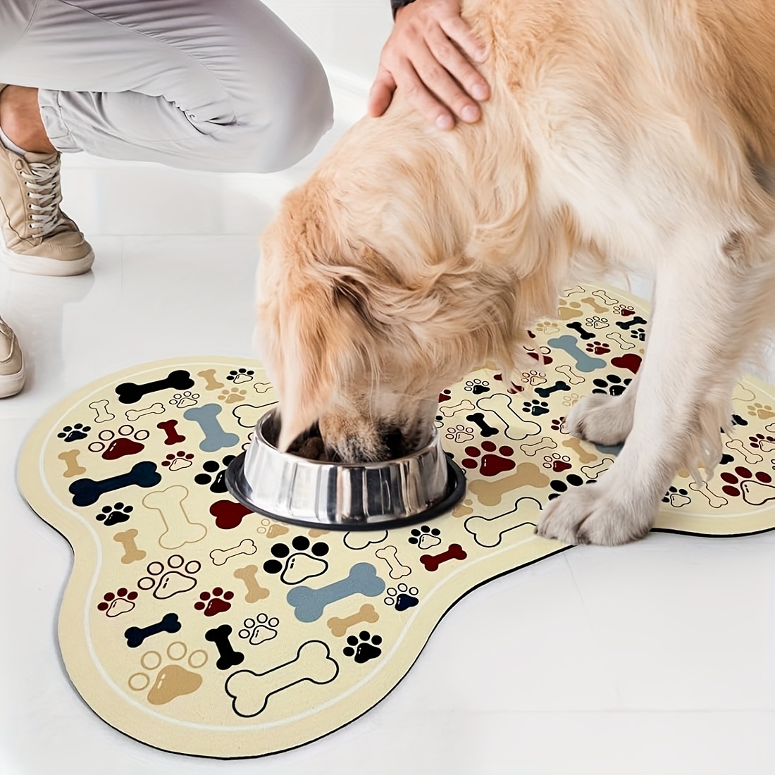 แผ่นรองอาหารสุนัขกันลื่นลายก้า - Dog Paw Cleaner บทวิจารณ์และราคา