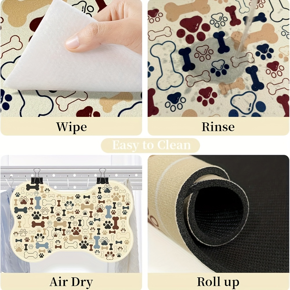 แผ่นรองอาหารสุนัขกันลื่นลายก้า - Dog Paw Cleaner บทวิจารณ์และราคา