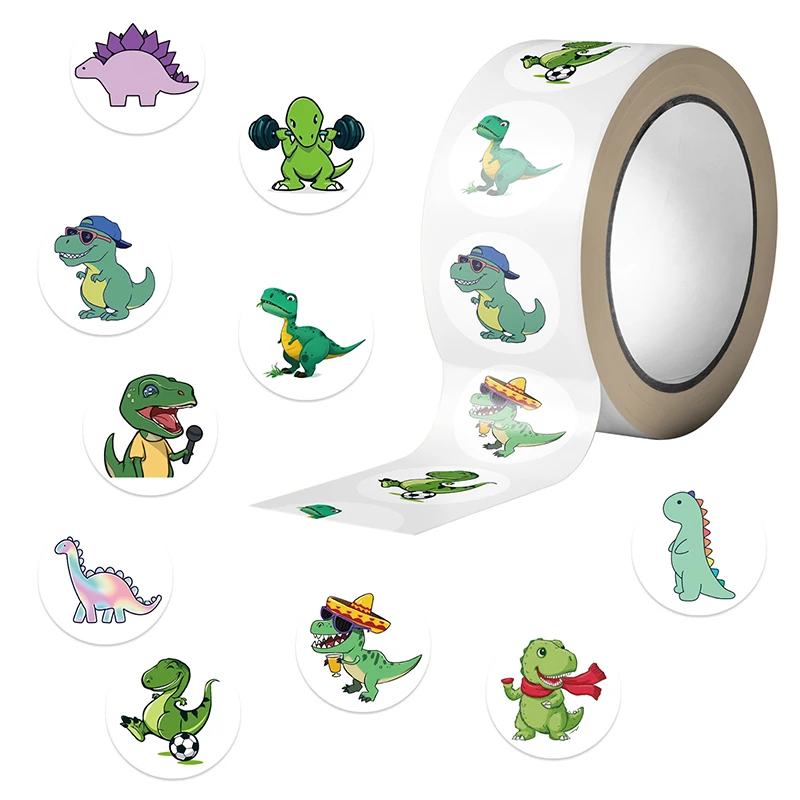 500PCS การ์ตูนไดโนเสาร์สติกเกอ - Pet Supplies Rewards บทวิจารณ์และราคา